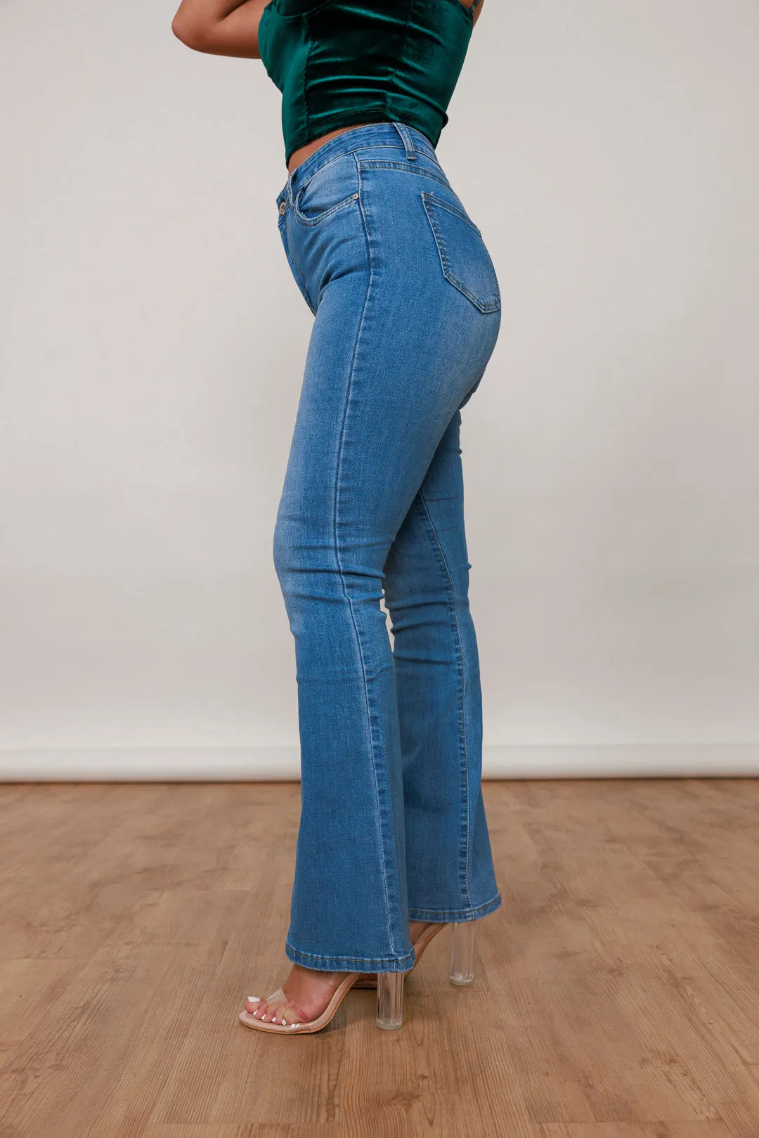 High Waist Flared Jeans