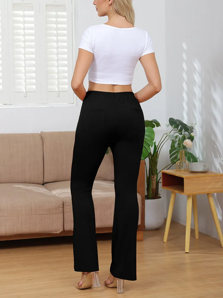 High Waisted Stretchy Flared Pants