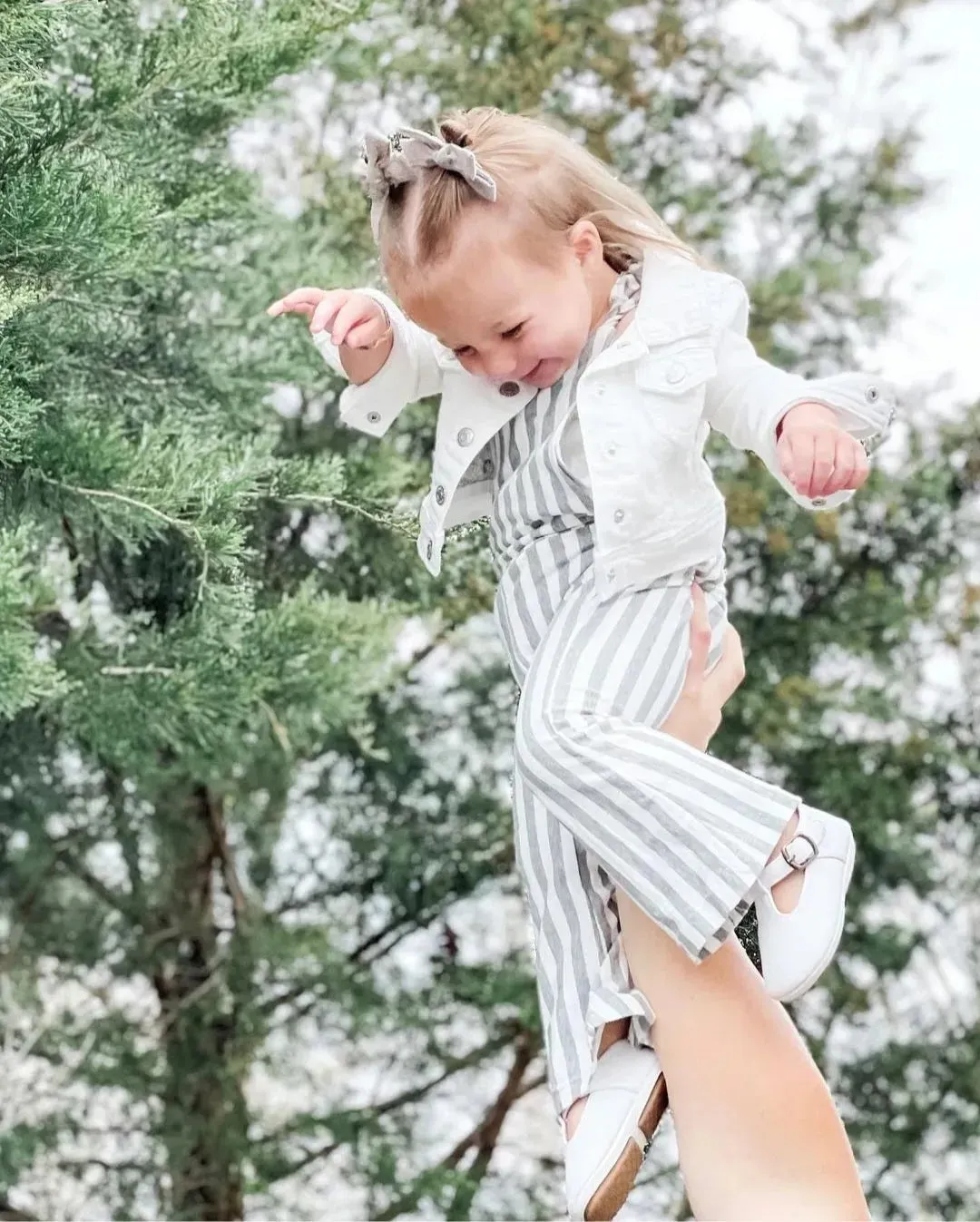 Hippie Vibes Jumpsuit in Gray Stripes