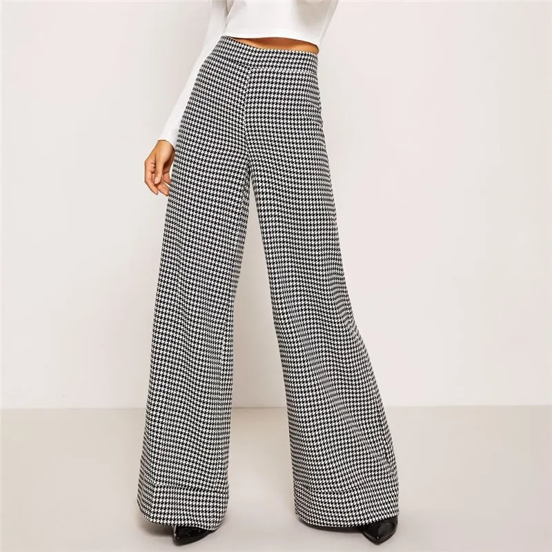 Houndstooth Flare Pants