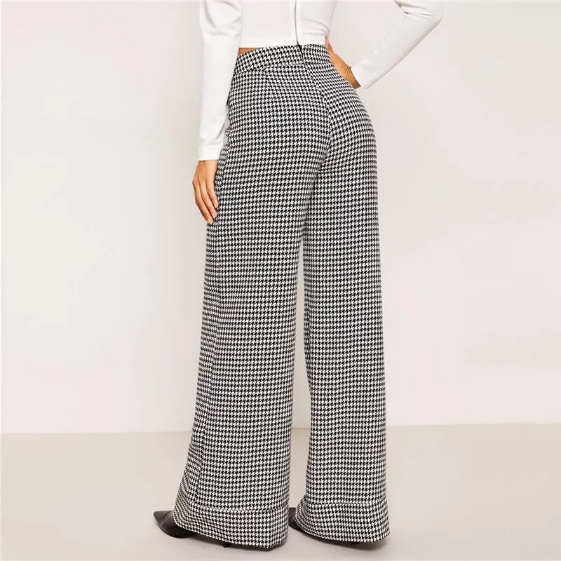 Houndstooth Flare Pants