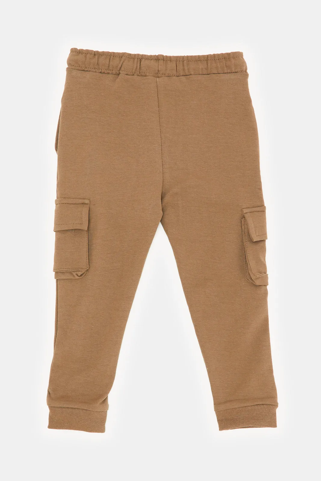 Infant Boys Brown Cargo Track Pants