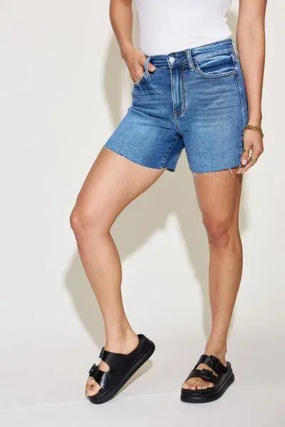 Judy Blue High Waist Slim Denim Shorts