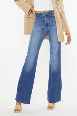 Kancan Ultra High Waist Gradient Flare Jeans