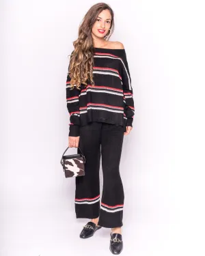 Knit Jumper & Trousers Co-ord with Stripes