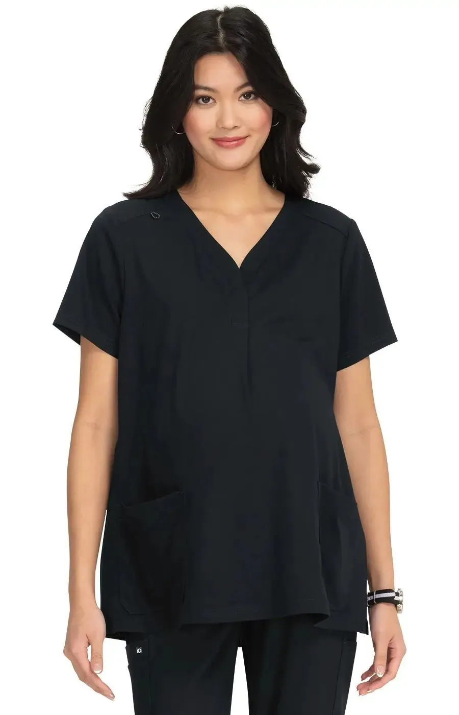 Koi Onboard Maternity Top - Black