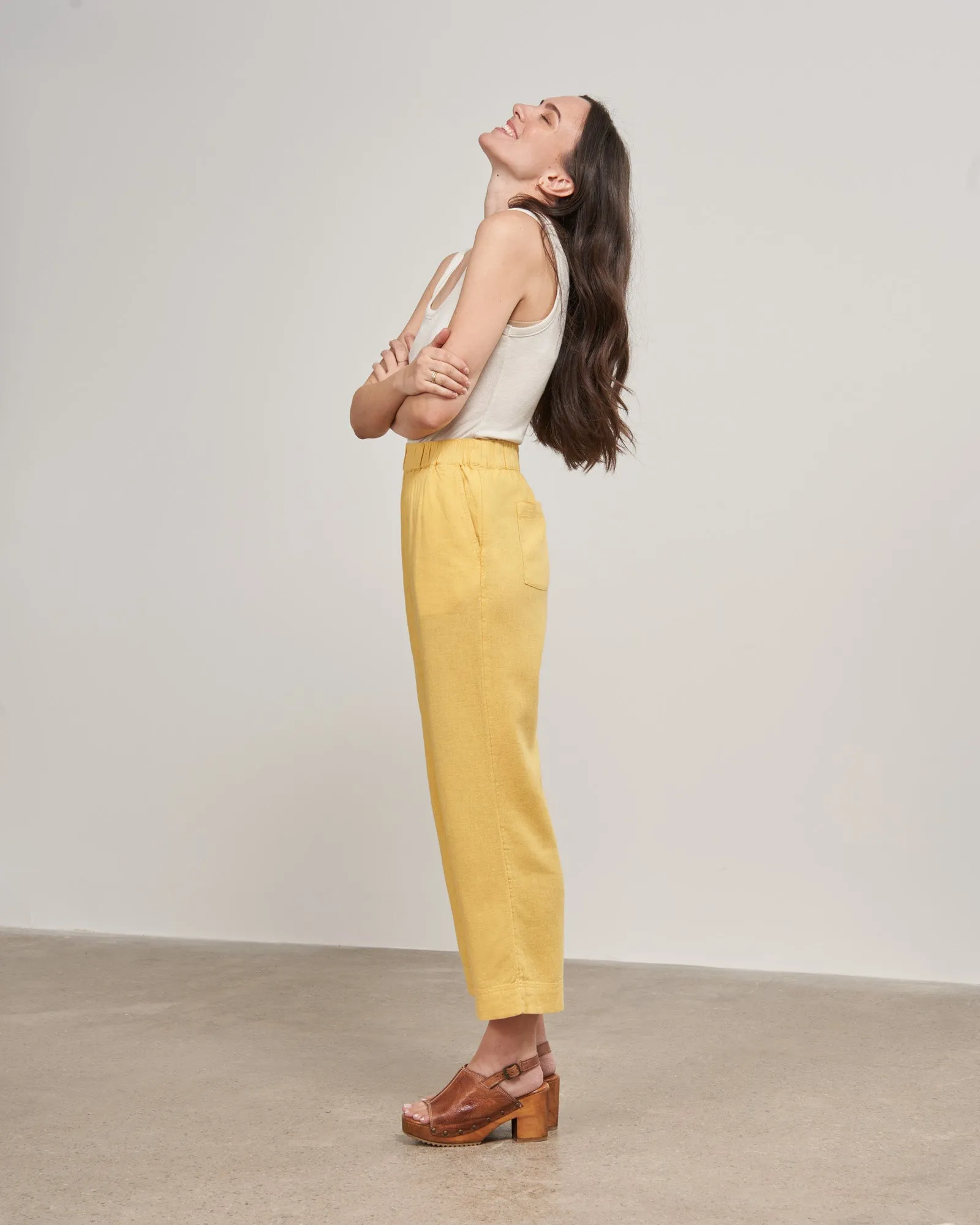 Linen Pull-On Pant