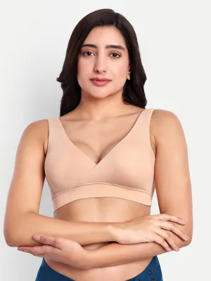 Maternity Lounge Bamboo Bra  (removable cups) Skin