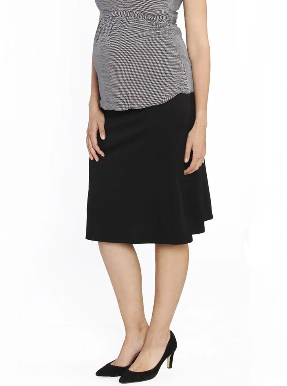 Maternity Soft Stretchy Skirt in Black