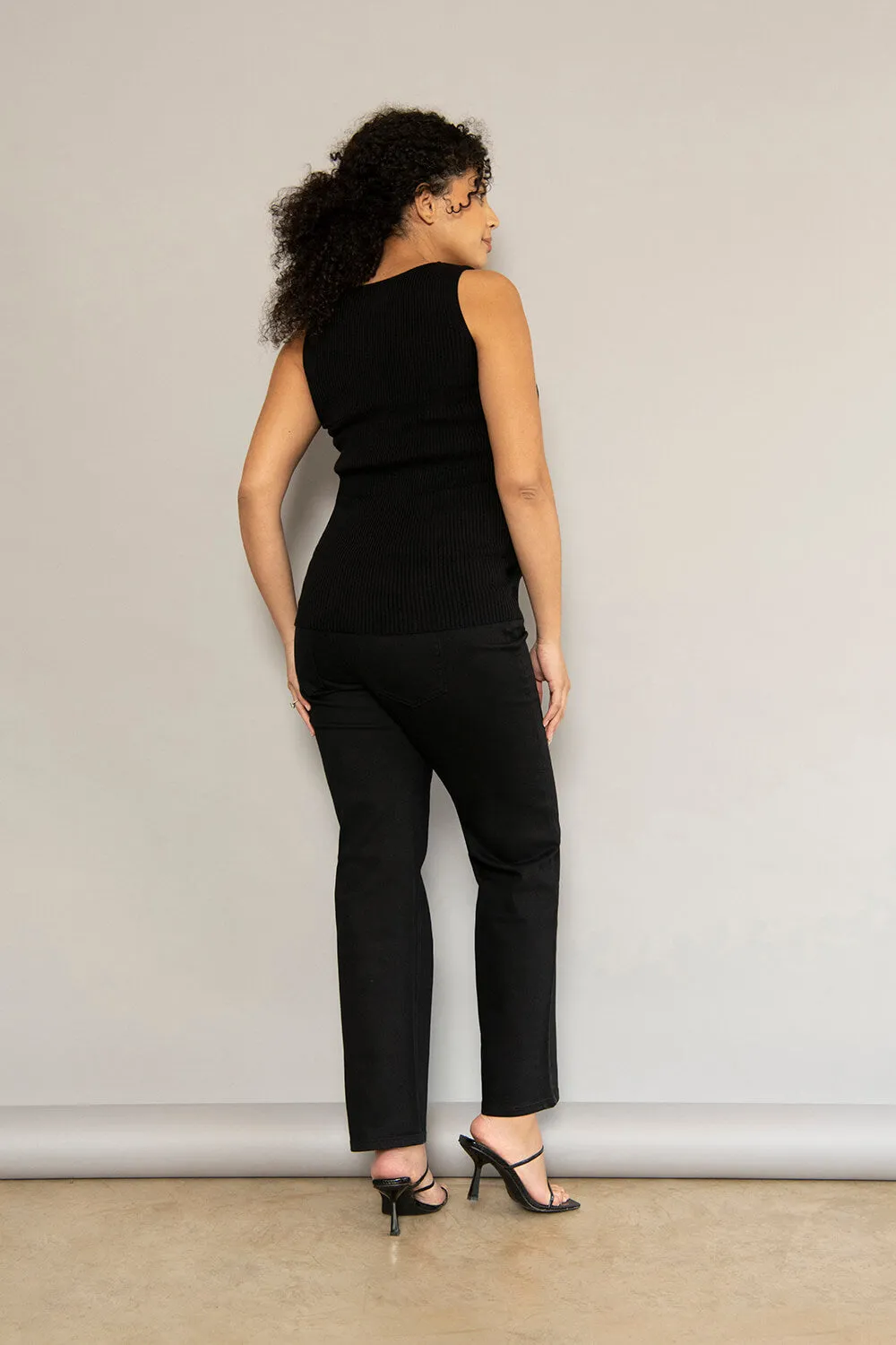 Maternity Straight Jeans - Black