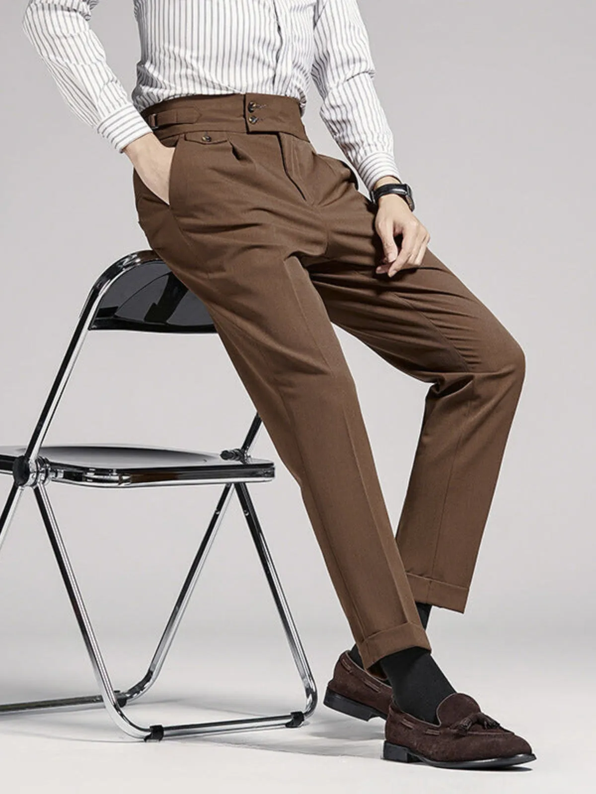 MV Naples Wrinkle Free High-Waist Trousers