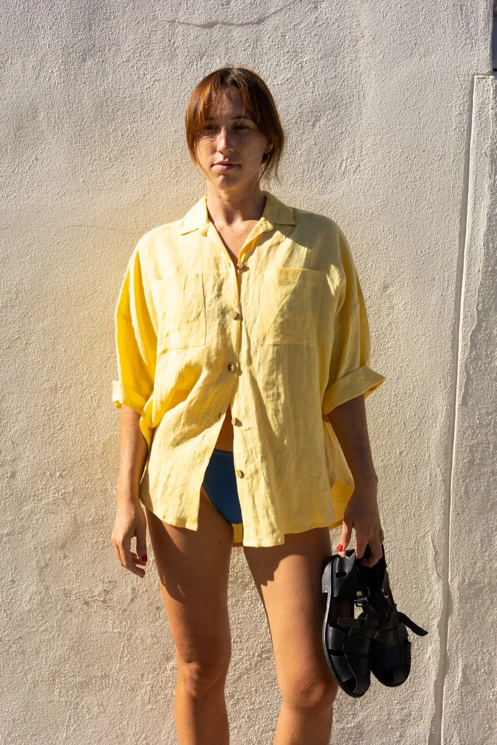 Oversize Short Sleeve Shirt | Lemon Yellow