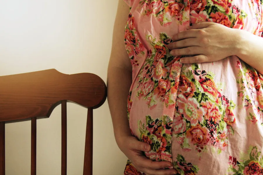 Pink Front Buttoned Maternity Shirt