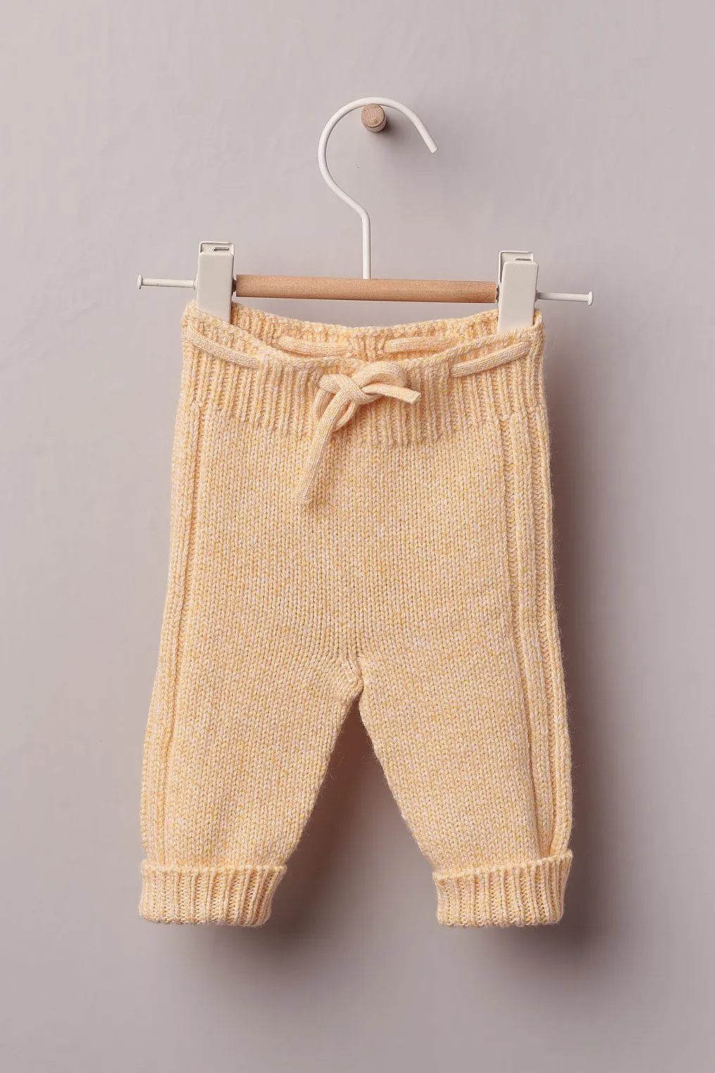 "Orion" Apricot Cashmere Knit Top & Trousers