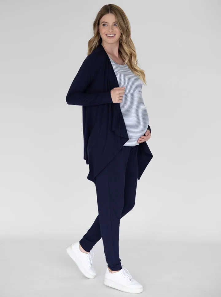 "Street to Home" Maternity 3 Piece Relax Loungewear Outfit in Navy