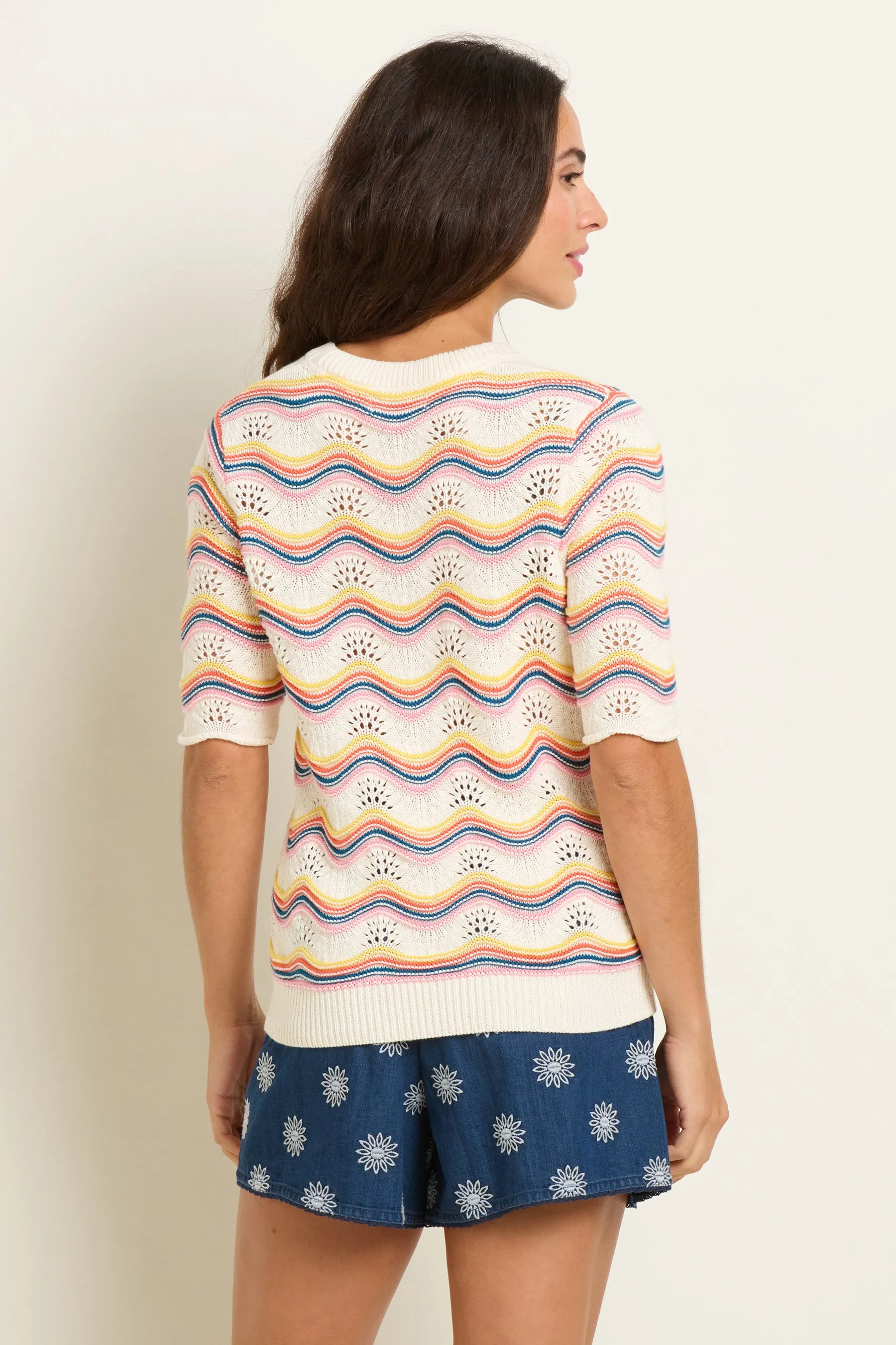 Rainbow Wave Knitted Tee