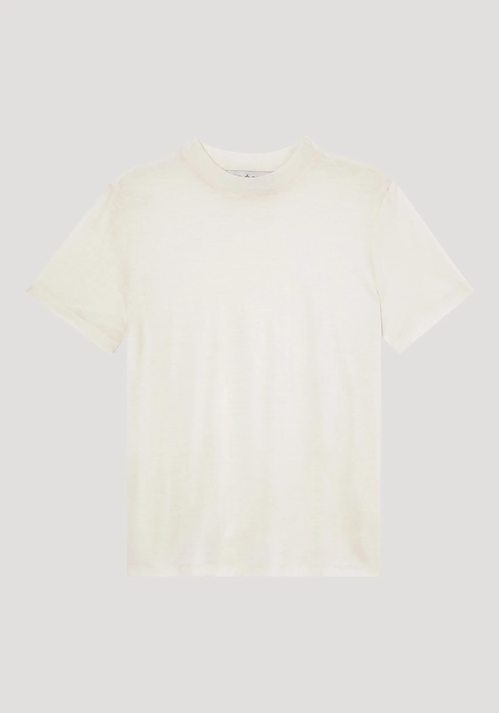 Relaxed wool t-shirt | cream