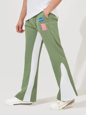 Retro Hunter Green Bell Bottom Jogger