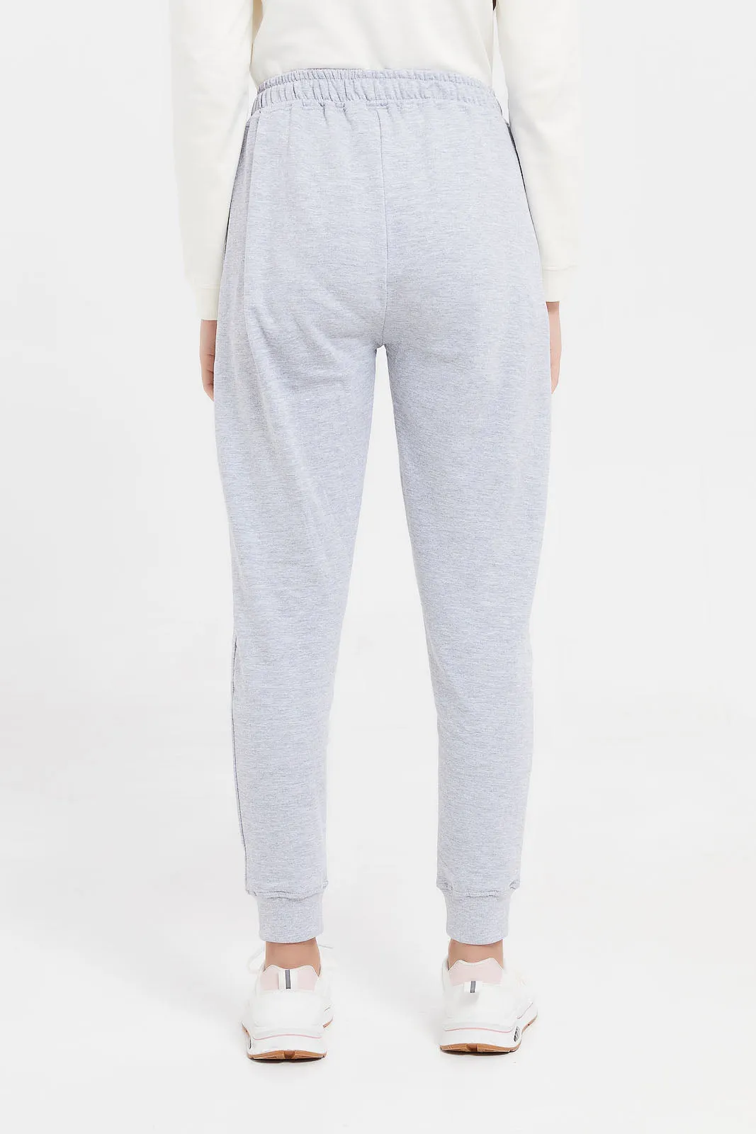 Senior Girls Grey Plain Track Pants