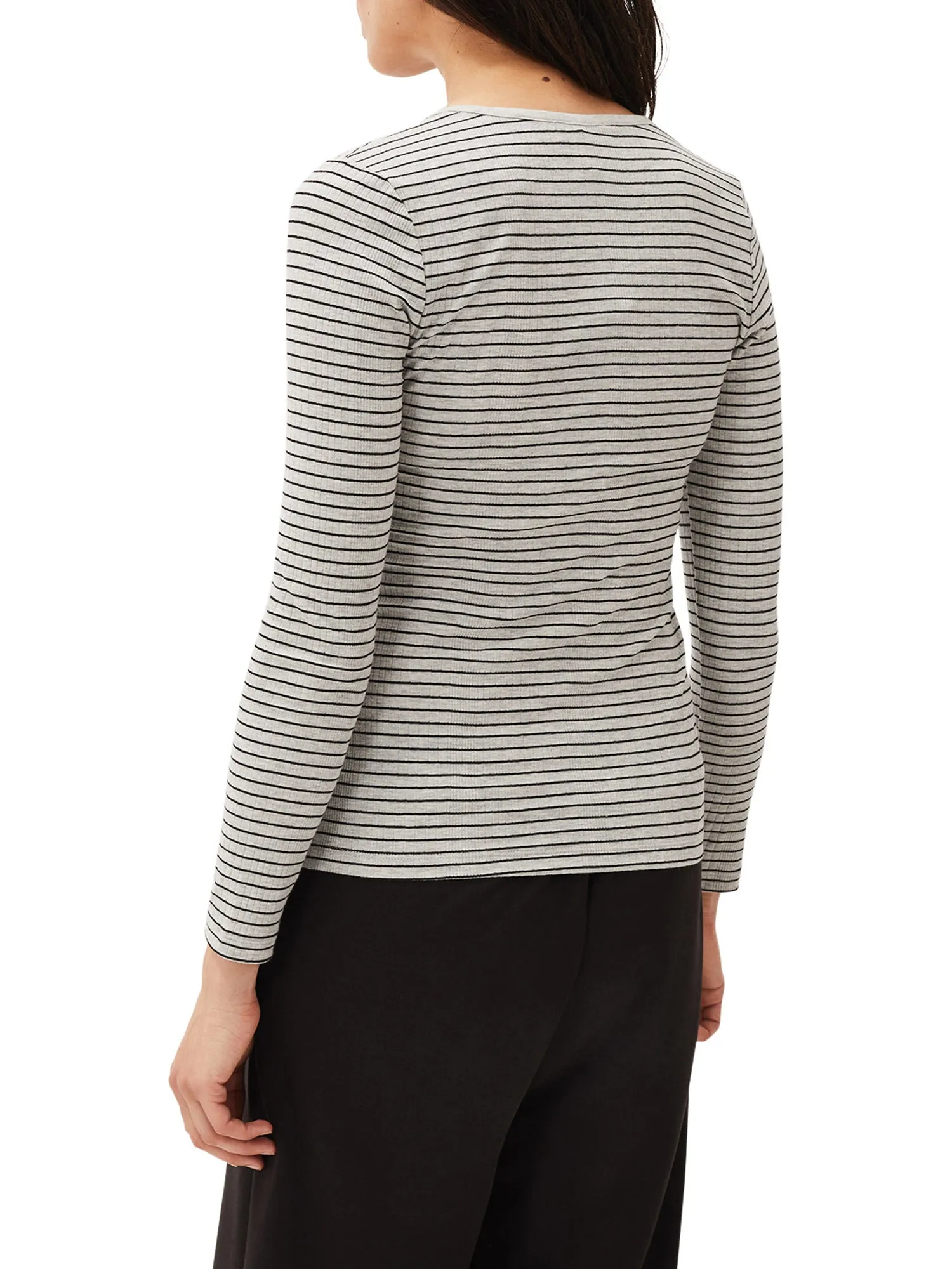 Siona Stripe Ribbed Jersey Top