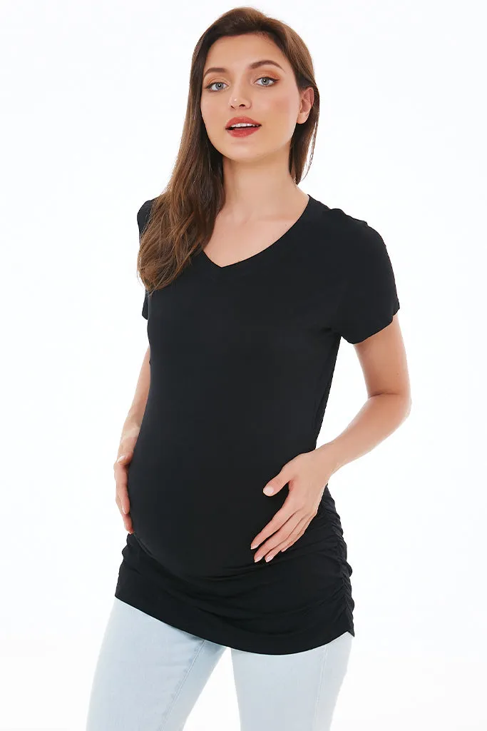 Smallshow V Neck Maternity Tops 3-Pack