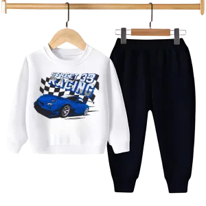 STREET RACING PRINTED SWEATSHIRT SET