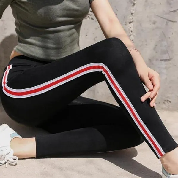 Stretchable Side Strip Pants