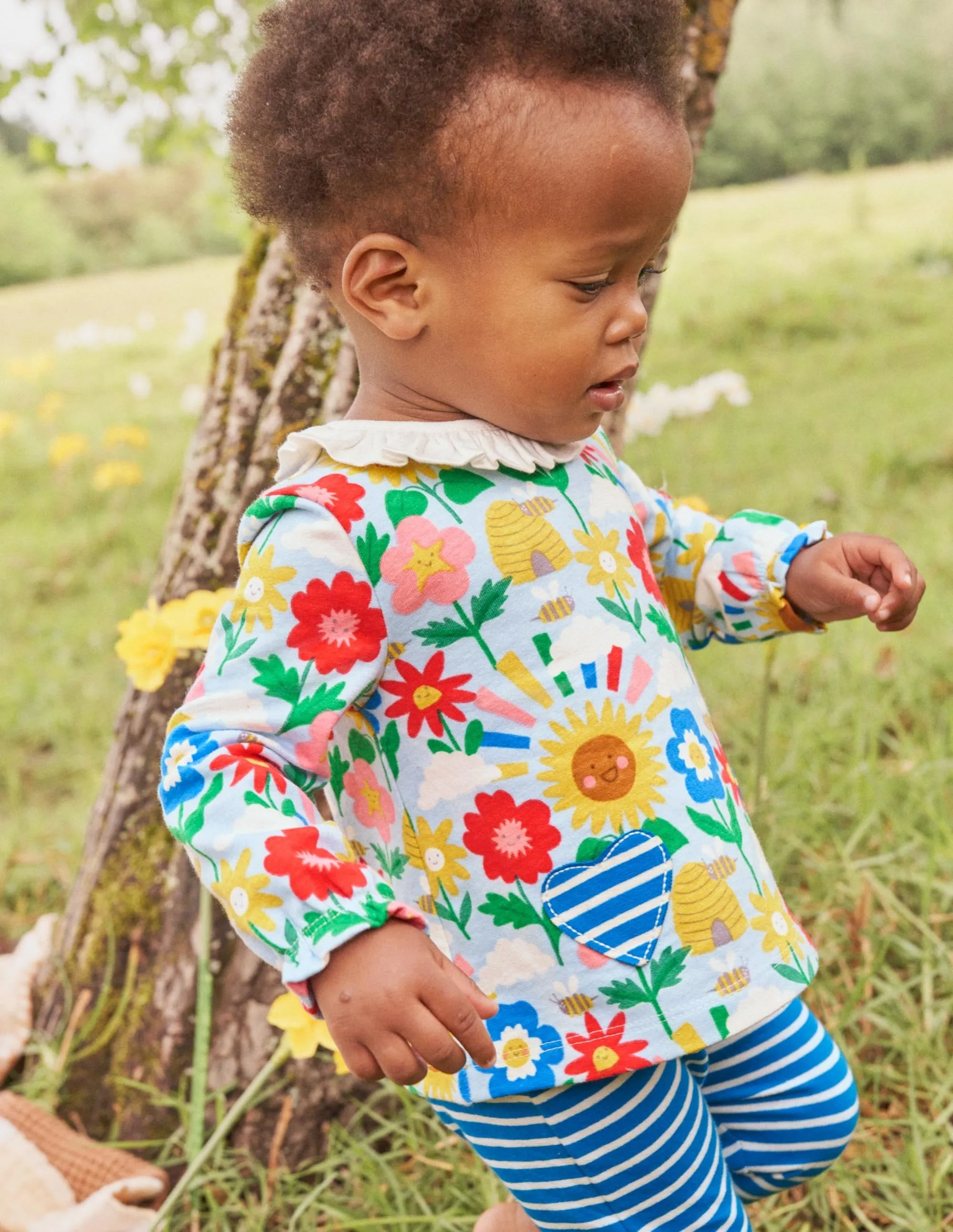 Supersoft Jersey Playset-Multi Happy Flowers