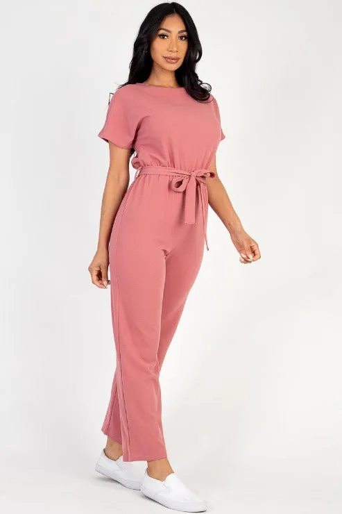 Tie Waist Relaxed Jumpsuit (CAPELLA)