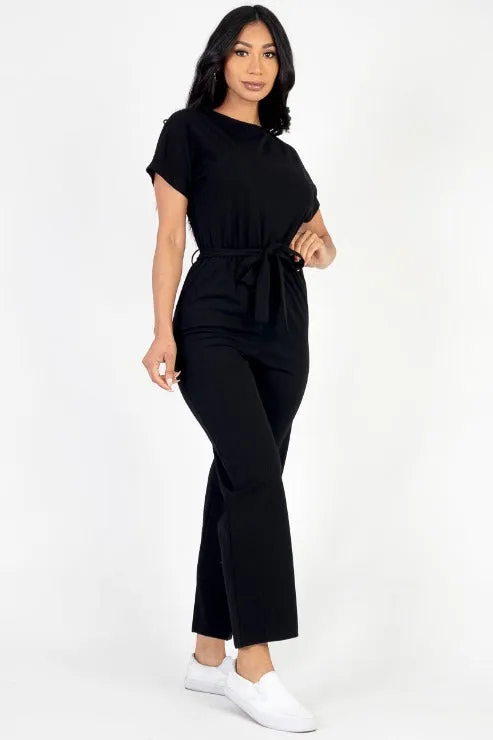 Tie Waist Relaxed Jumpsuit (CAPELLA)