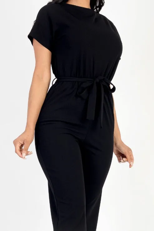 Tie Waist Relaxed Jumpsuit (CAPELLA)