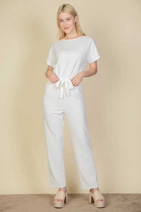 Tie Waist Relaxed Jumpsuit (CAPELLA)