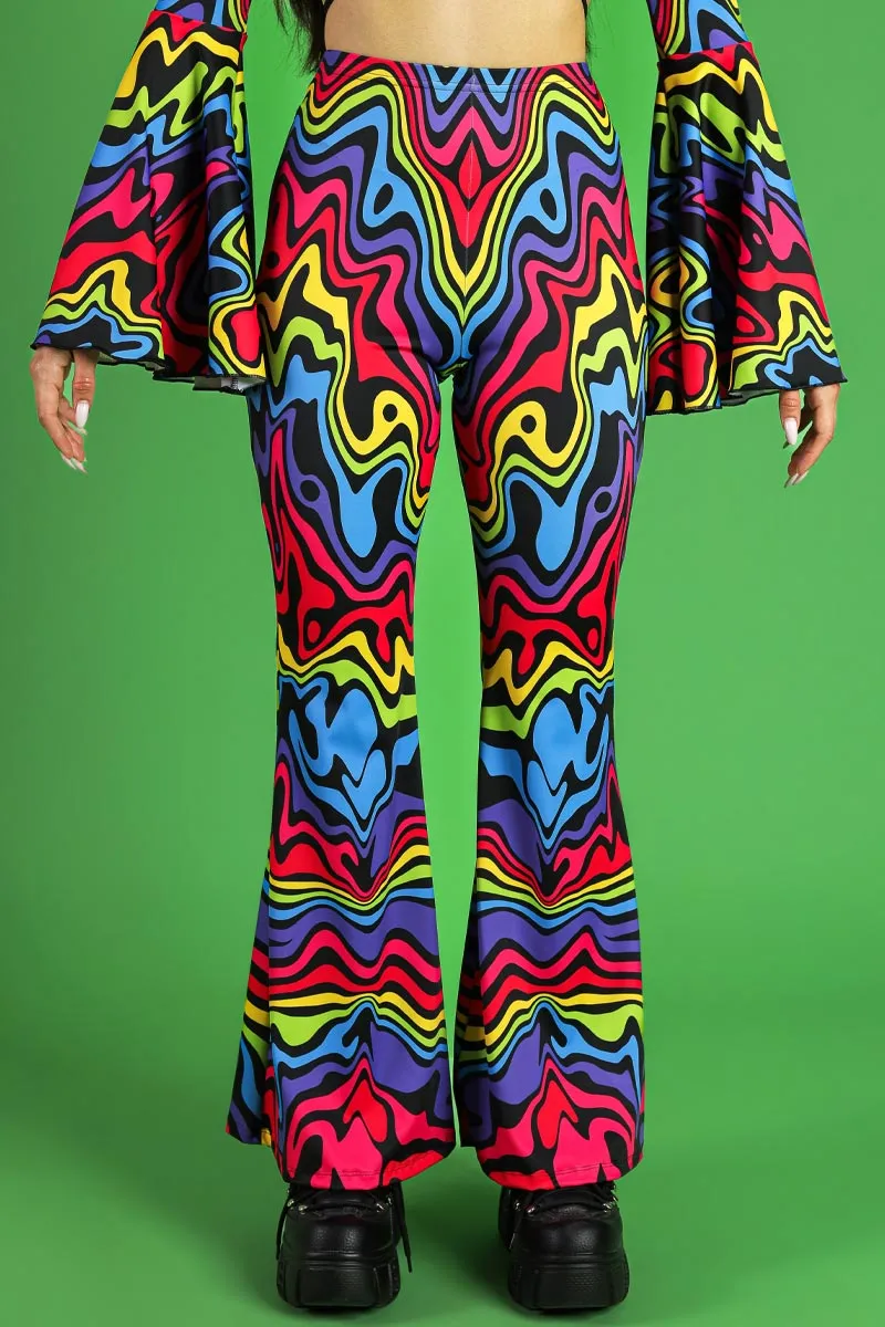 Trippy Stripes Bell Bottoms Pants Set