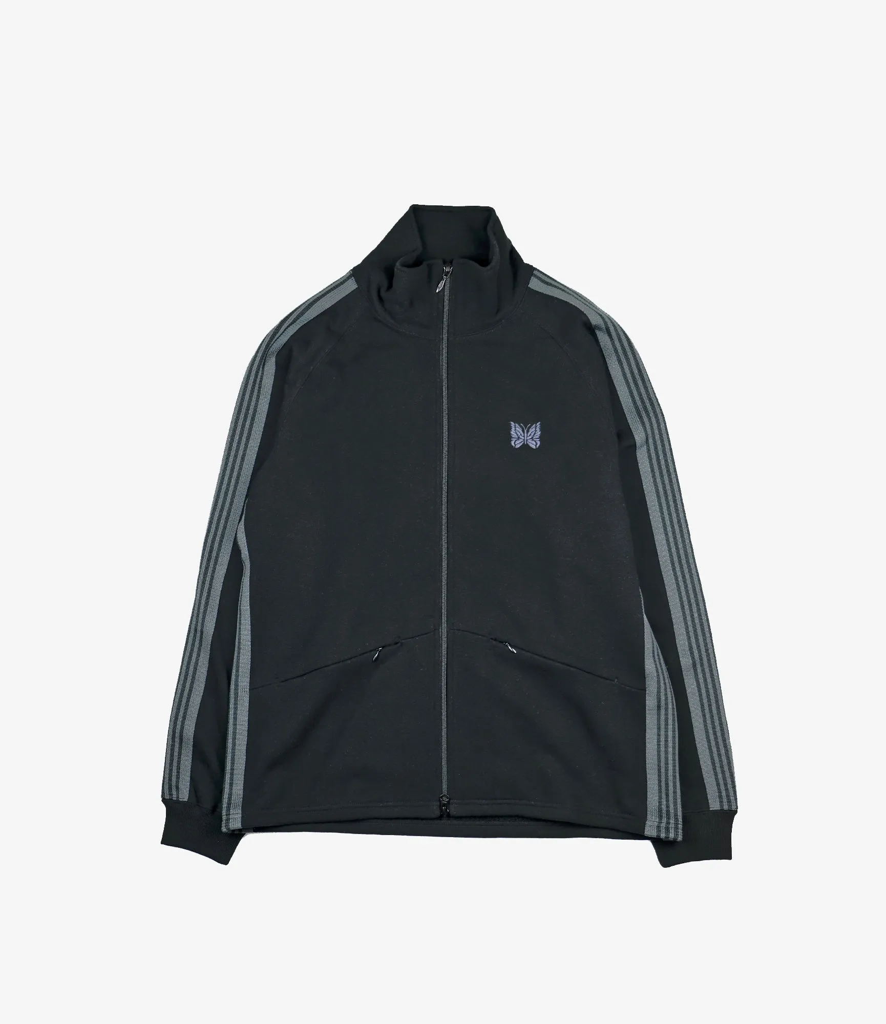 Warm Up Track Jacket – Black Cotton Fleece