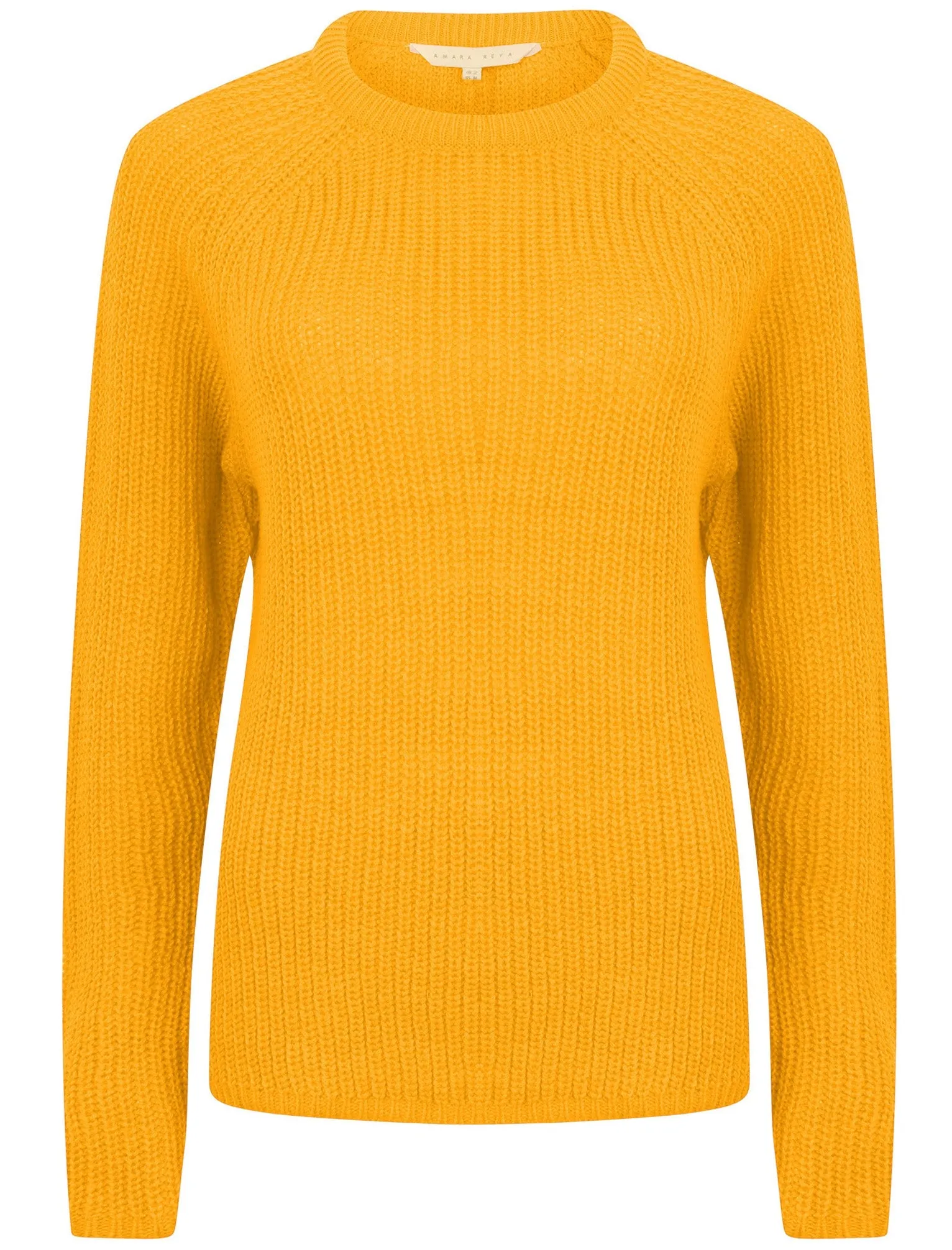 Willow Knitted Crew Neck Jumper In Artisans Gold - Amara Reya