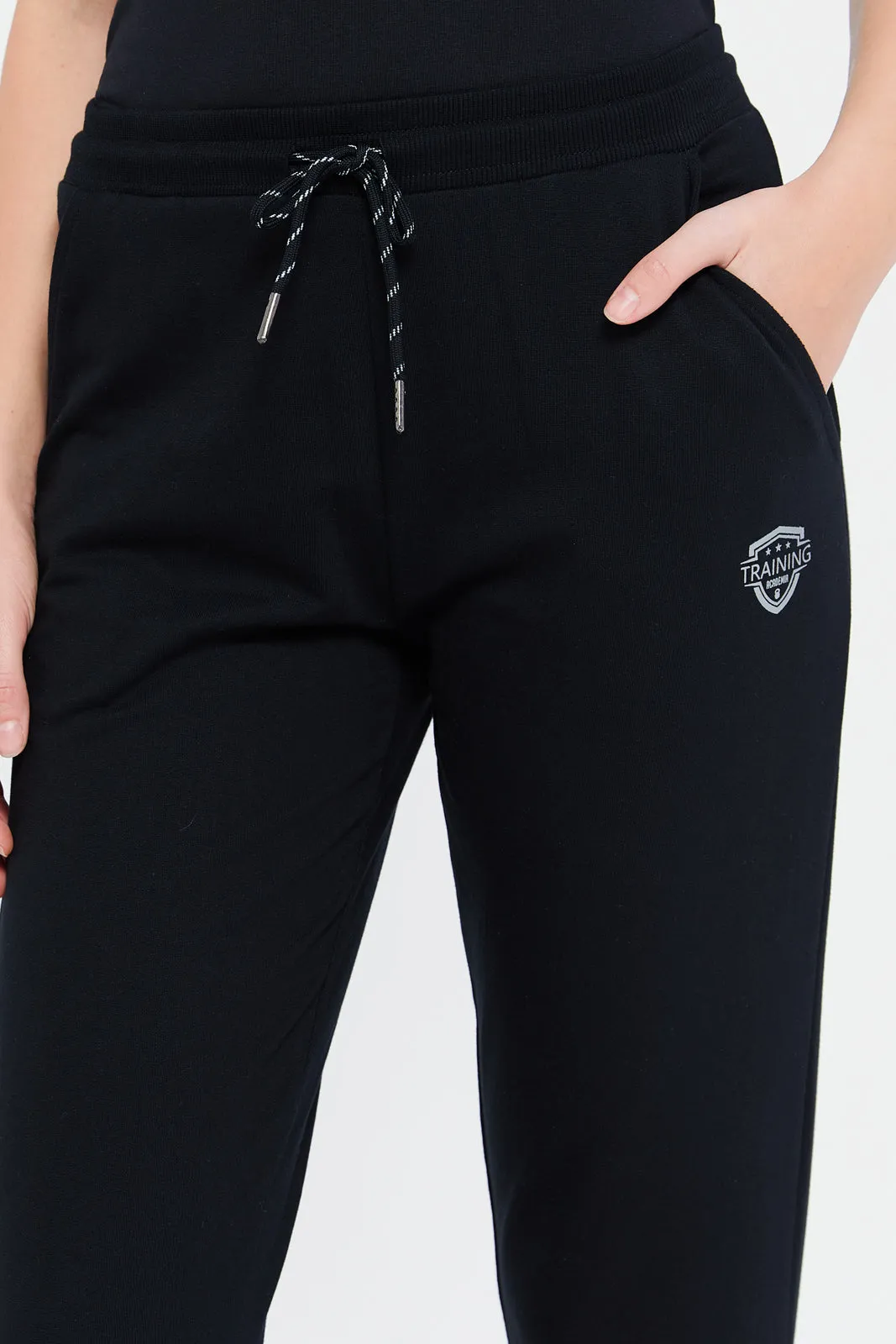 Women Black Basic Track Pants