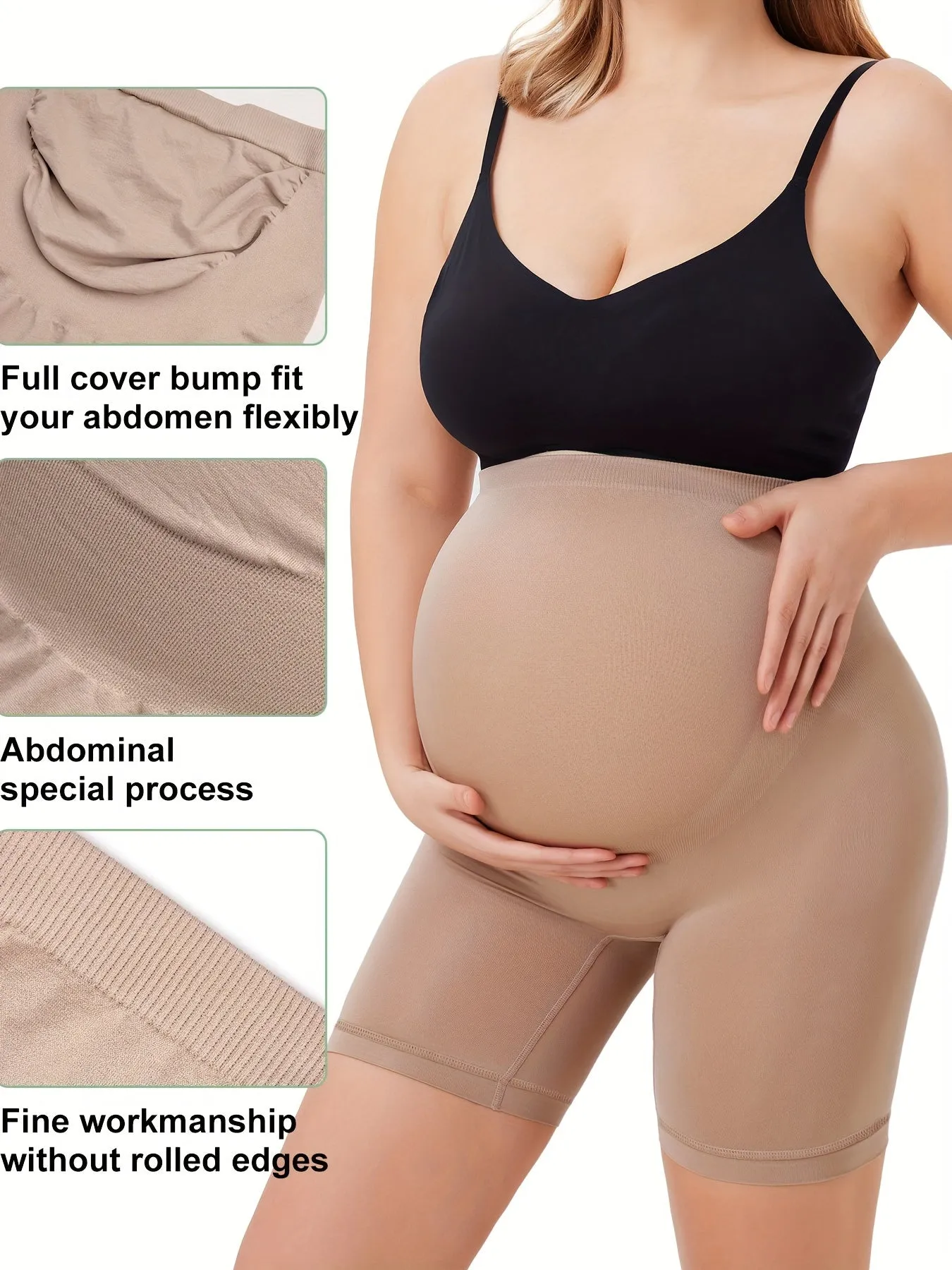 Women's Maternity Solid Underwear Stretchy Briefs