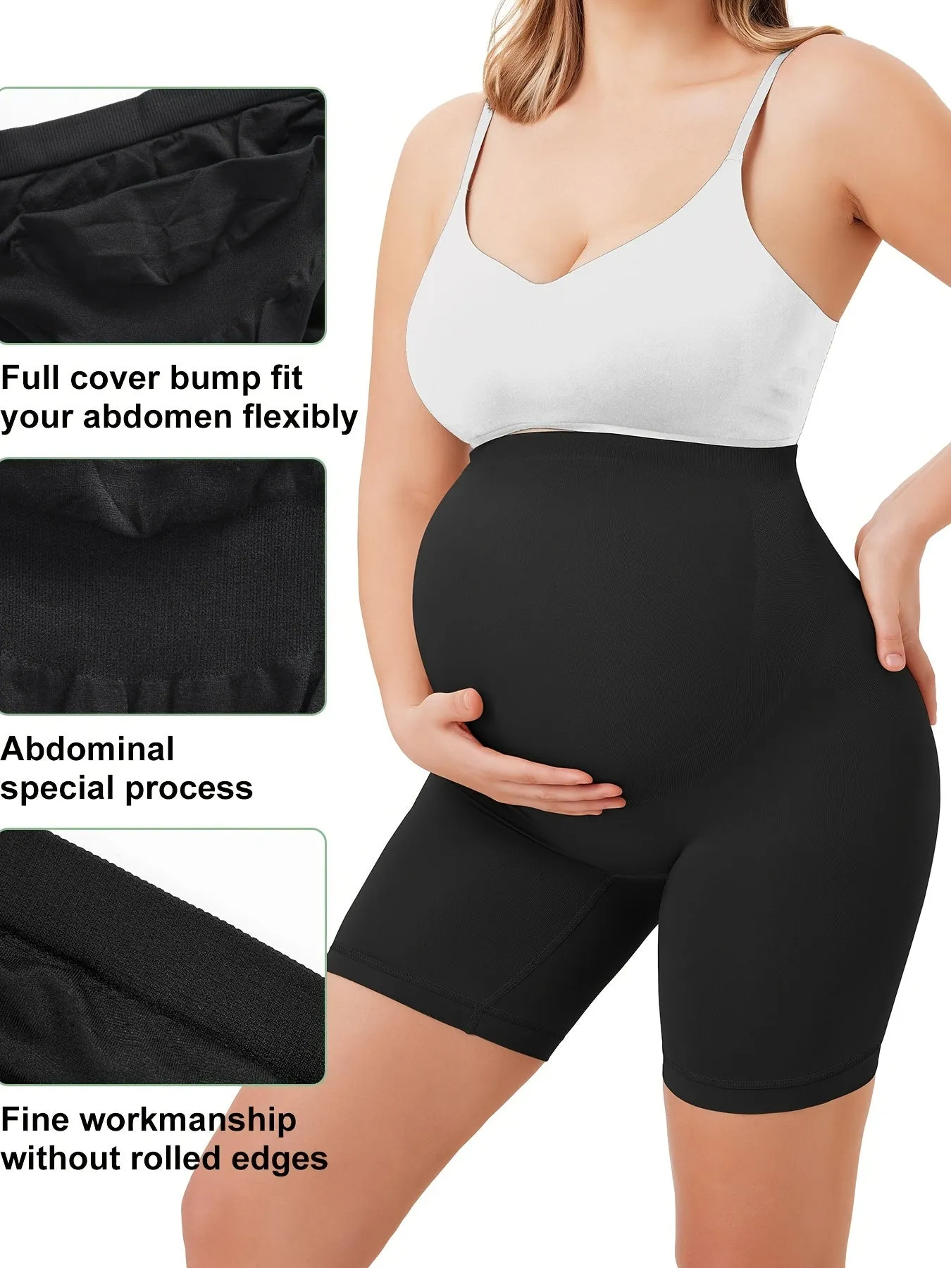 Women's Maternity Solid Underwear Stretchy Briefs