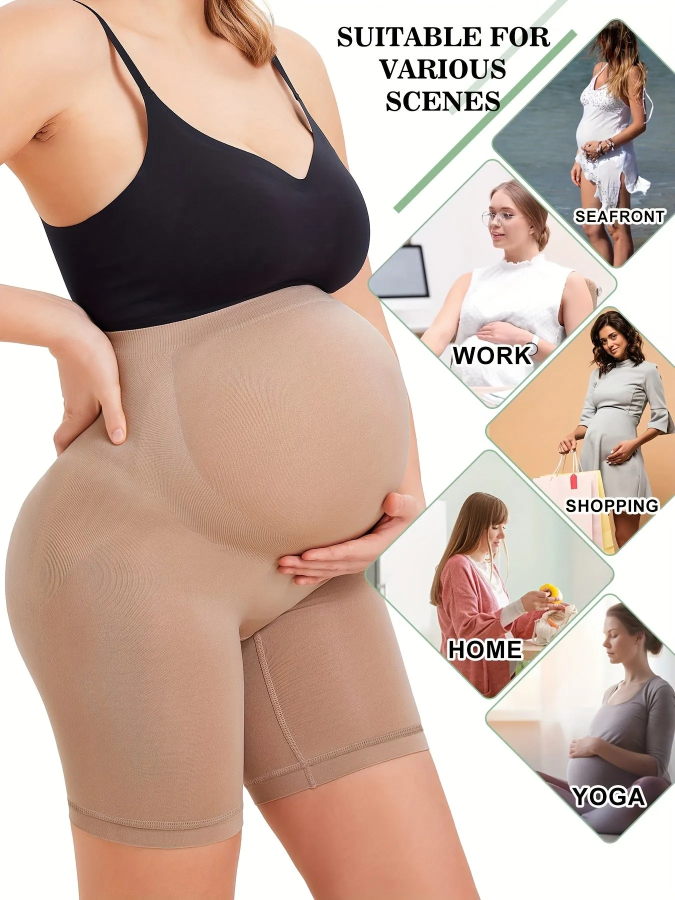 Women's Maternity Solid Underwear Stretchy Briefs