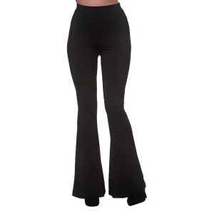 Womens Retro Flares 70s Bell Bottom Disco Trousers Fancy Dress