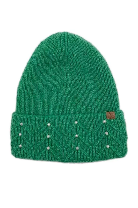 Women's Solid Color Peal Knitted Beanie Hat