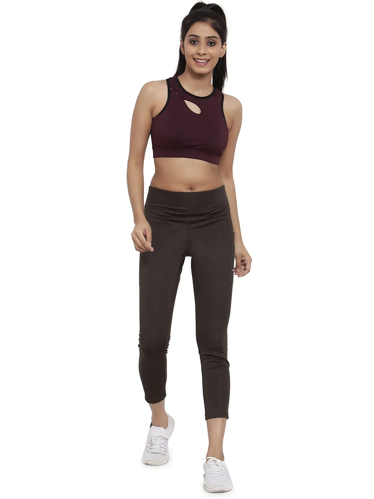 Women's Stretchable Yoga Gym Legging Pants with 2 Pockets