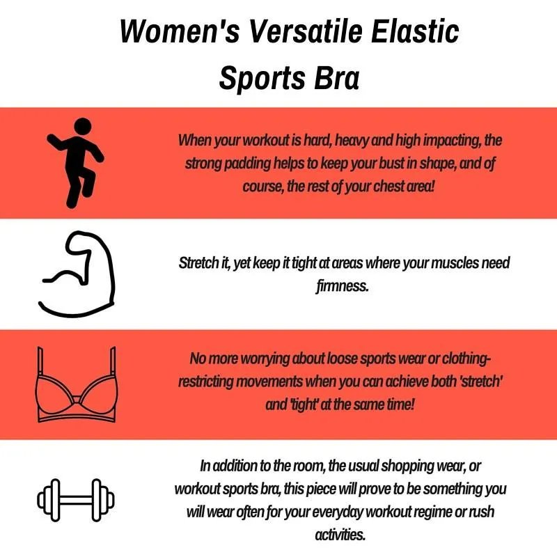 Women's Versatile Elastic Sports Bra