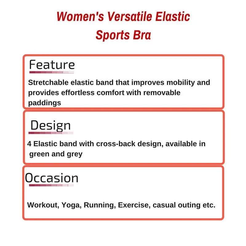 Women's Versatile Elastic Sports Bra