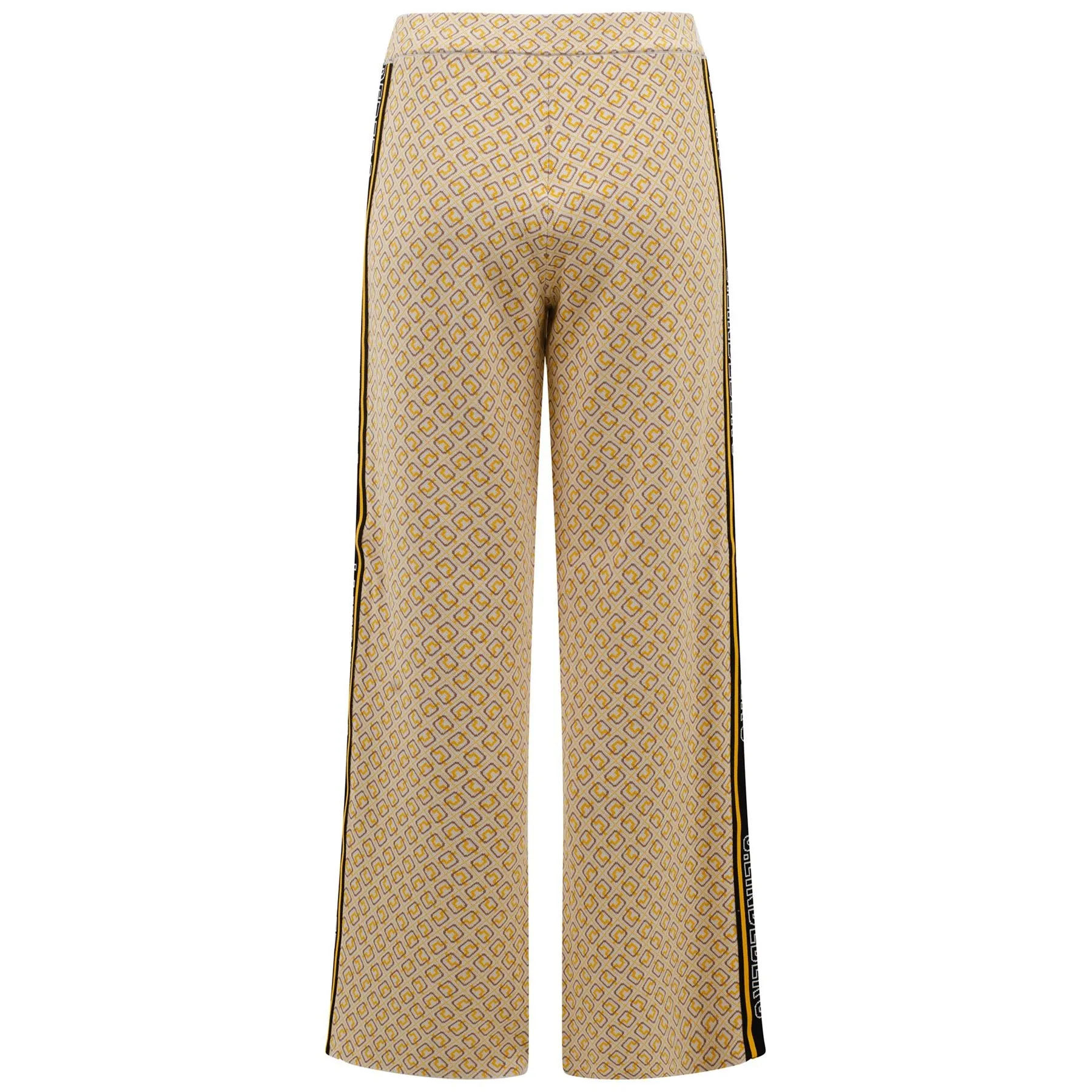 Womens Wanda Viscose Blend Knitted Pant White JL Monogram Check - AW22