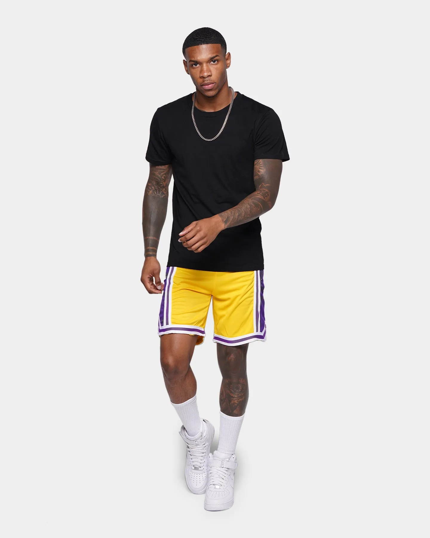 XXIII Alden Mesh Basketball Shorts Yellow/Purple