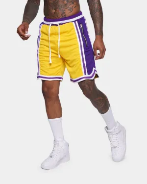 XXIII Alden Mesh Basketball Shorts Yellow/Purple