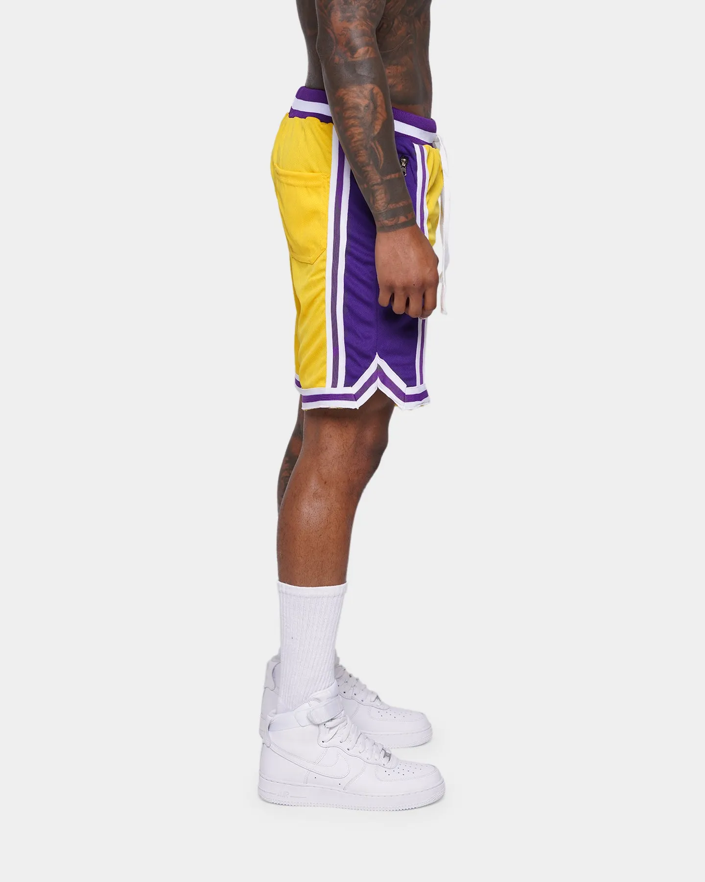 XXIII Alden Mesh Basketball Shorts Yellow/Purple