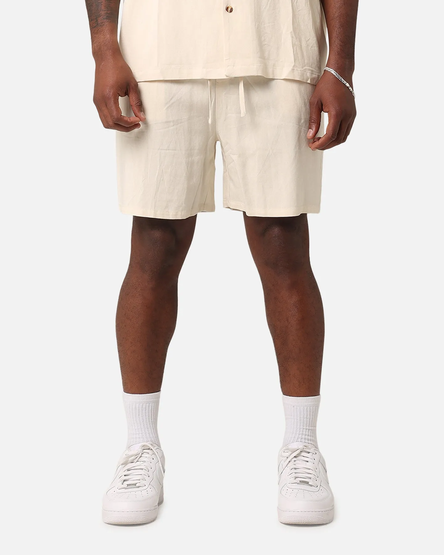 XXIII Ezrah Linen Shorts Off White