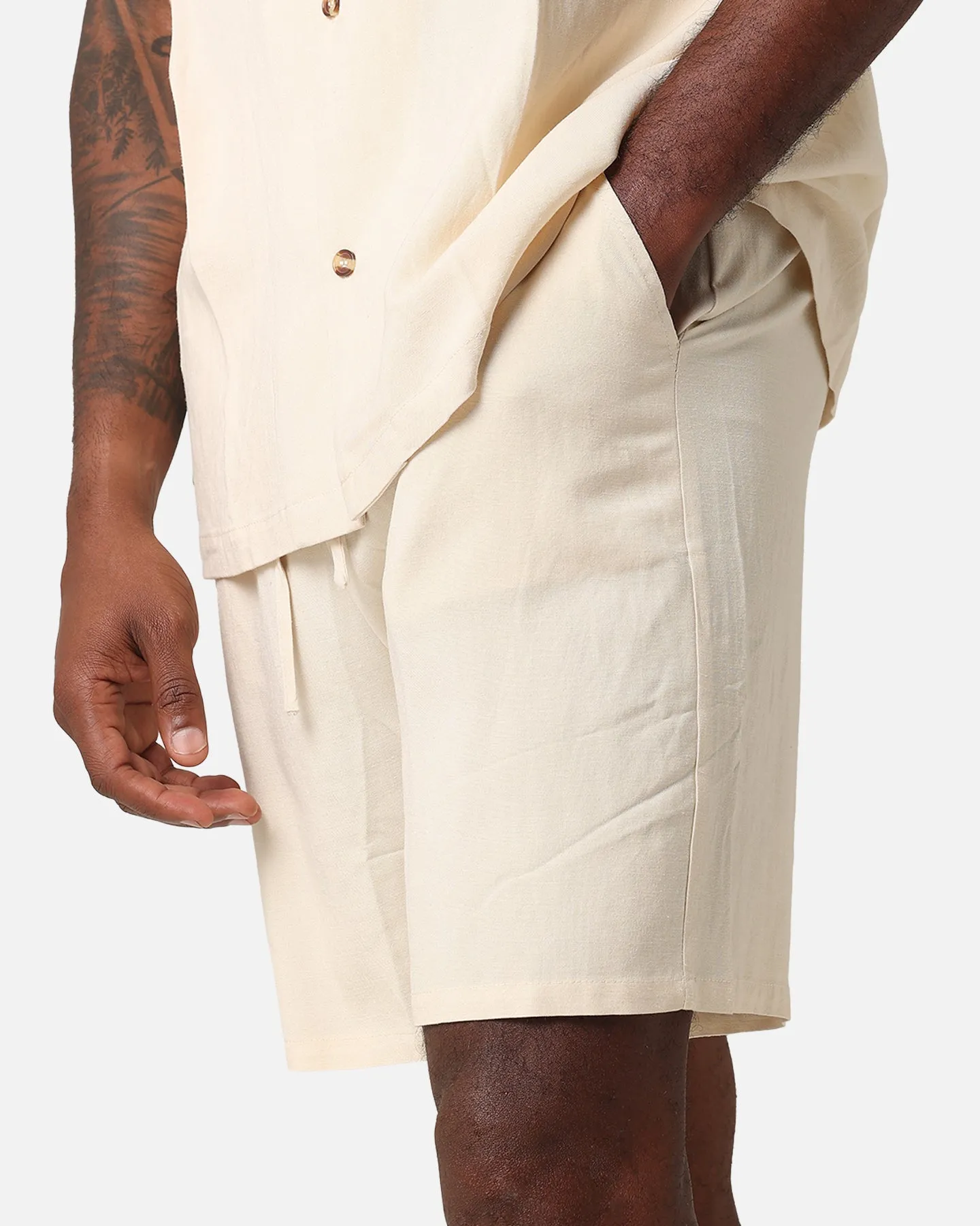 XXIII Serene Linen Shorts Off White